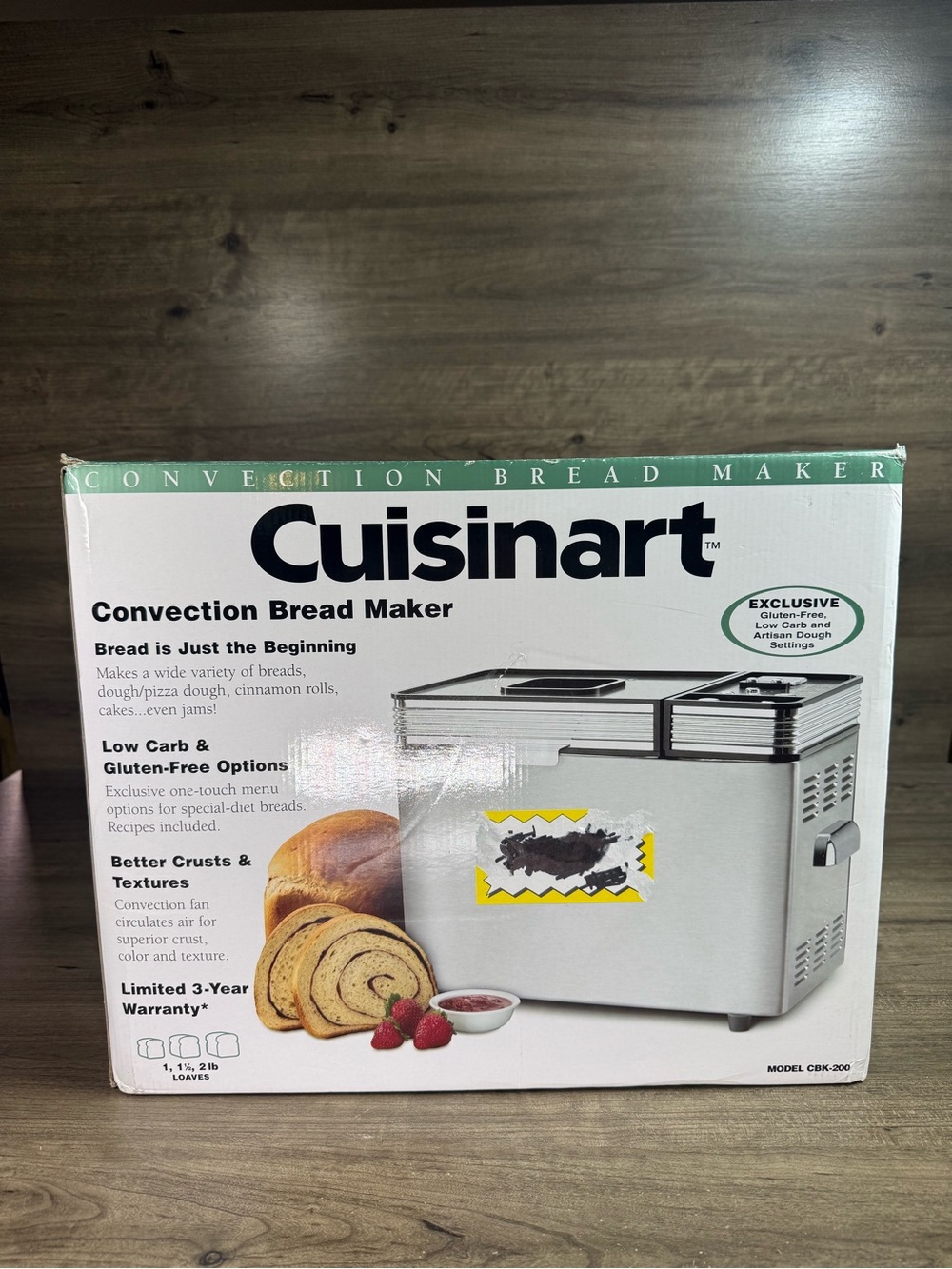 NIB(Discontinued) Cuisinart Convection Stainless Steel Homemade Bread Maker